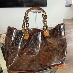 Louis Vuitton Oversized Monogram Beach/Pool Tote with Tortoise Chain Handles
